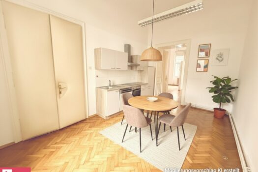 Wohnküche KI Vorschlag Möblierung