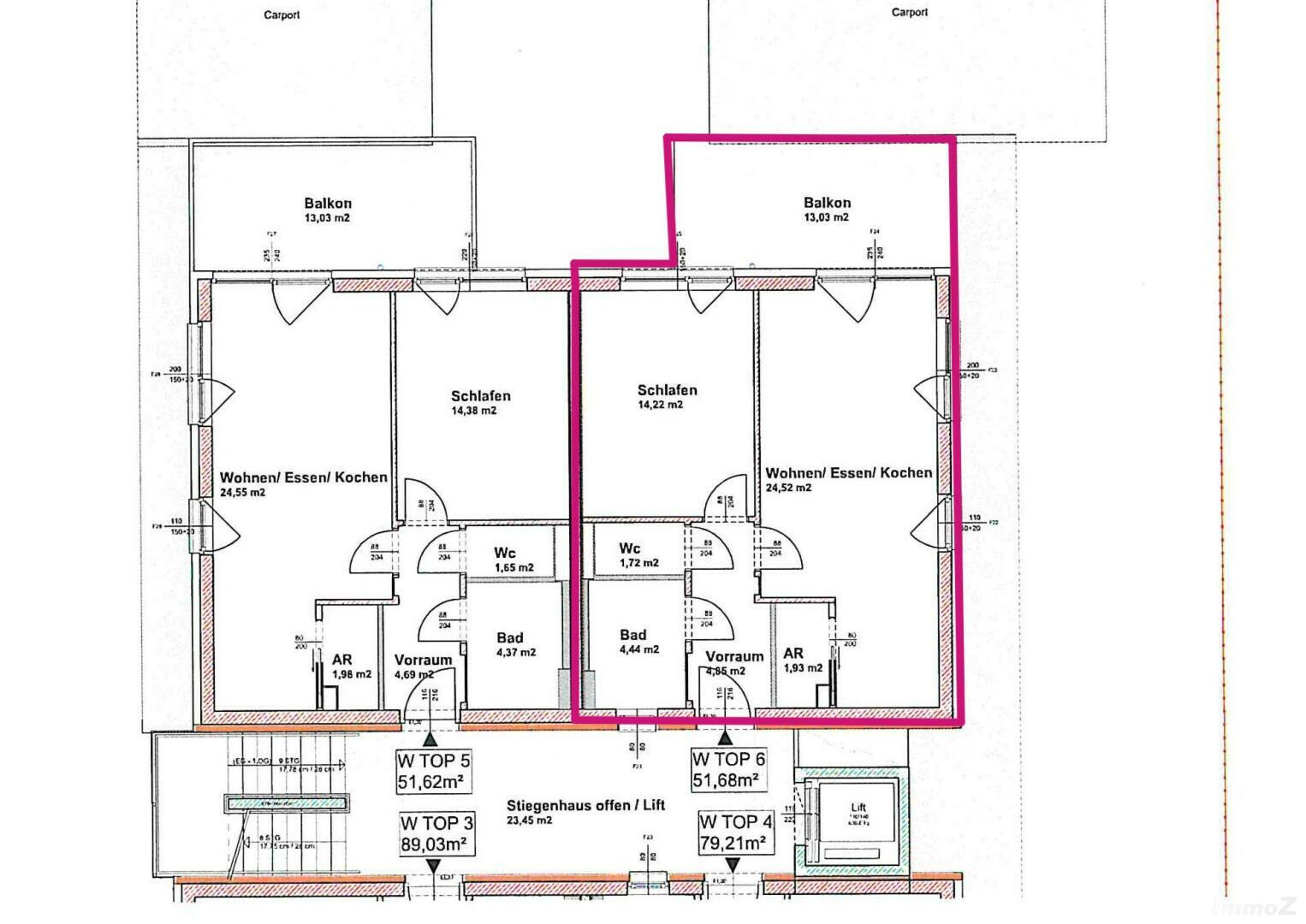 Grundrisse Franz-Pratter-Straße 5 1.OG