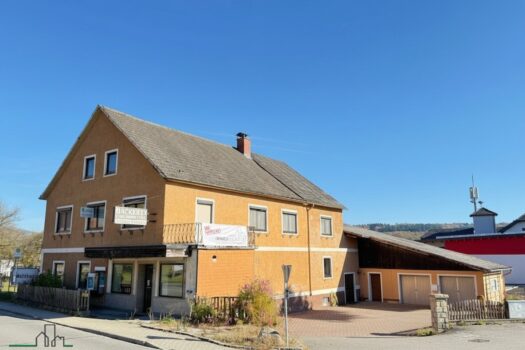 Ansicht Straßenseite und Zufahrt