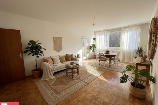 Wohnen-Essen Ansicht KI generiertes Mobilar