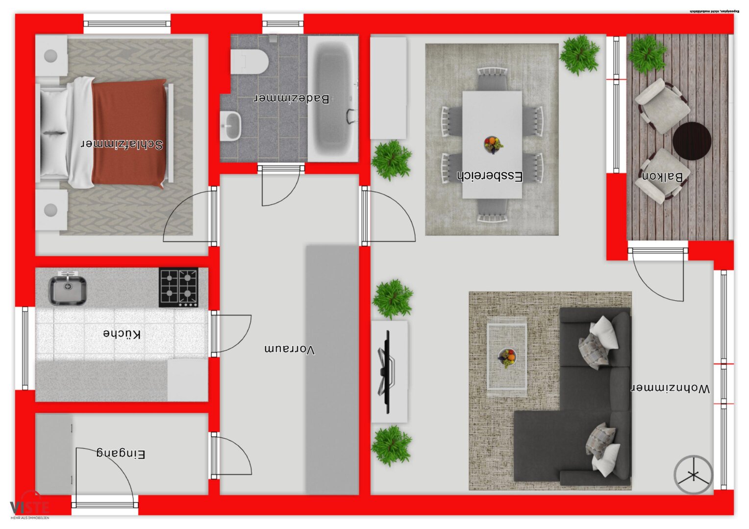 Grundrissplan - nicht maßstabsgetreu!