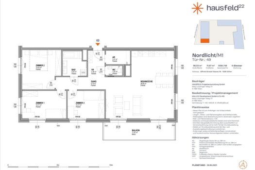 Unbefristete Neubau-Mietwohnung im Oberen Hausfeld Top 1.49 | Termin online buchen: www.hausfeld22.at/nordlicht 5ka57CQYiIFuPjlv0F4URO