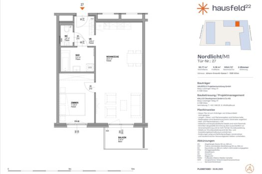 Unbefristete Neubau-Mietwohnung im Oberen Hausfeld | Termin online buchen: www.hausfeld22.at/nordlicht iCEguZu8u56TRp1fyoPqf