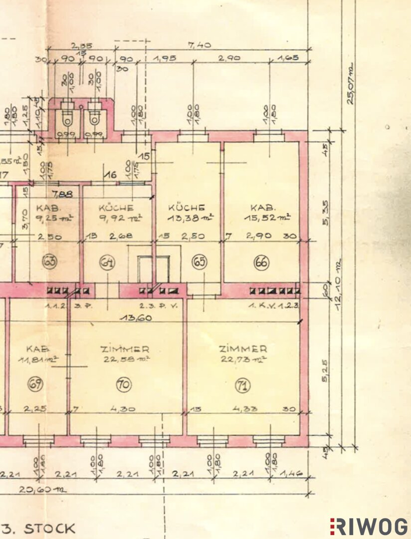 Grundrissplan TOP 15+16