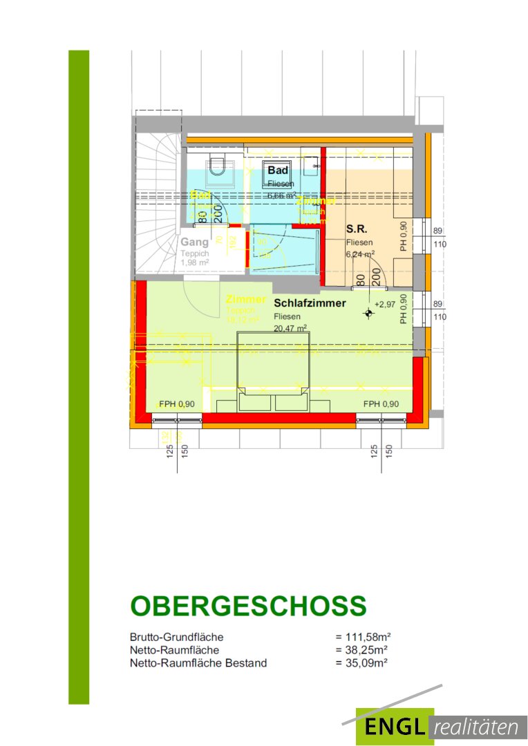 Plan Obergeschoß - Umbauplan