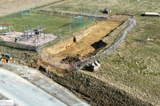 Erschließung gestartet (Anfang März)