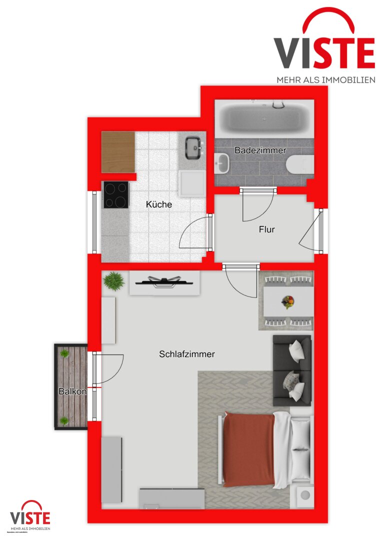 Grundrissplan - nicht maßstabsgetreu!