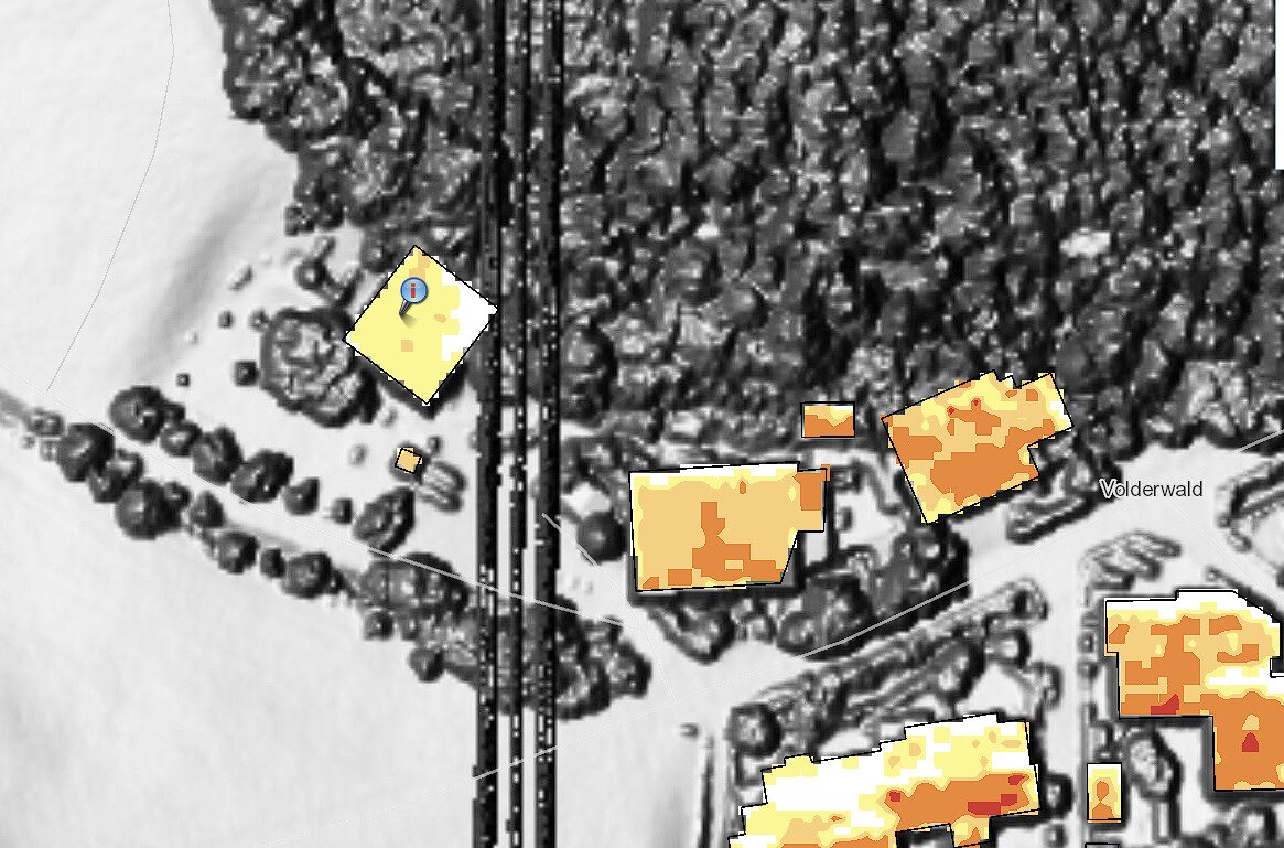 Markierung Solarstunden laut Tiris