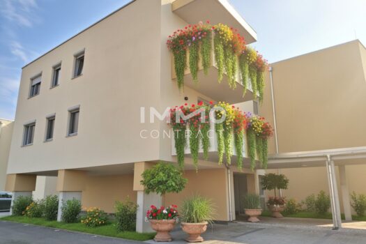 Erstbezug! Moderne 2-Zimmer-Wohnung mit Komfort & Design mit Terrasse Hausansicht