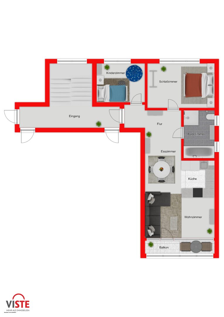 Grundrissplan - nicht maßstabsgetreu!
