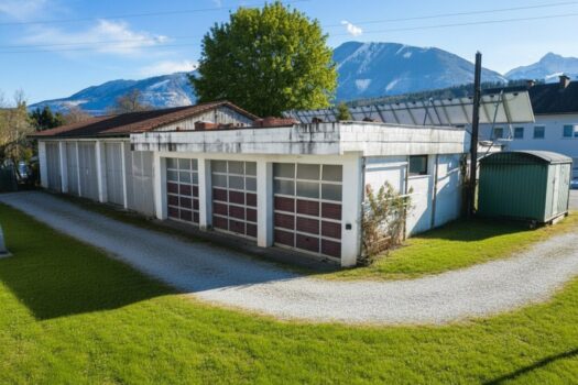 Luftbild LKW Garagen bzw. Werkstatt