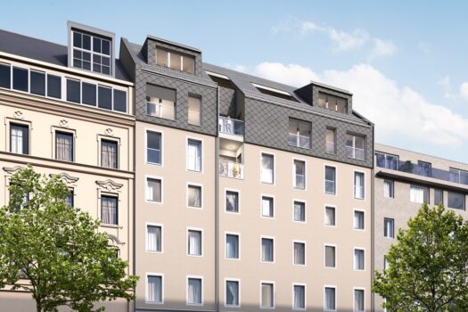 Visualisierung Fassade nach Fertigstellung