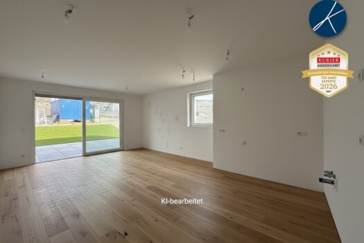 Wohnküche mit Ausgang in den Garten