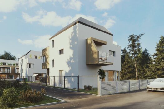 Blick auf Haus 1