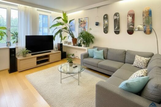 ZENTRAL WOHNEN, FLEXIBEL NUTZEN: WG-geeignete 2-Zimmer Wohnung Wohnzimmer bzw Zimmer 1 - straßenseitig