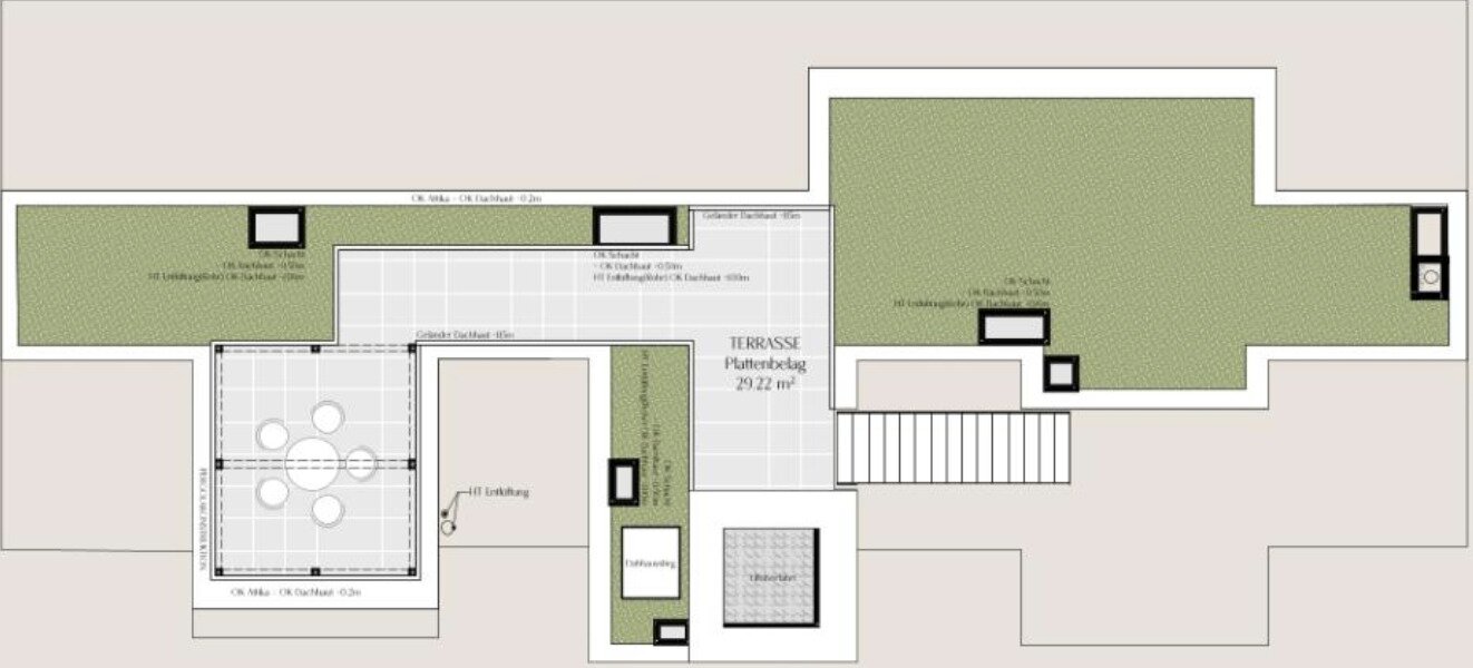Grundriss Dachterrasse