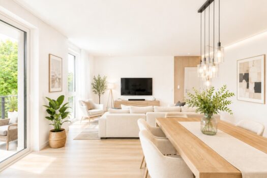 Boutique Living – Lichtdurchflutete 2-Zimmer-Wohnung mit großzügiger Loggia Wohnzimmer